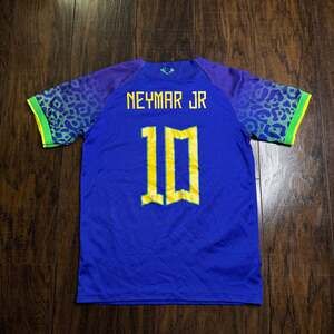 Neymar Jr Brazil 2022/23 Away Blue Nike Soccer Jersey